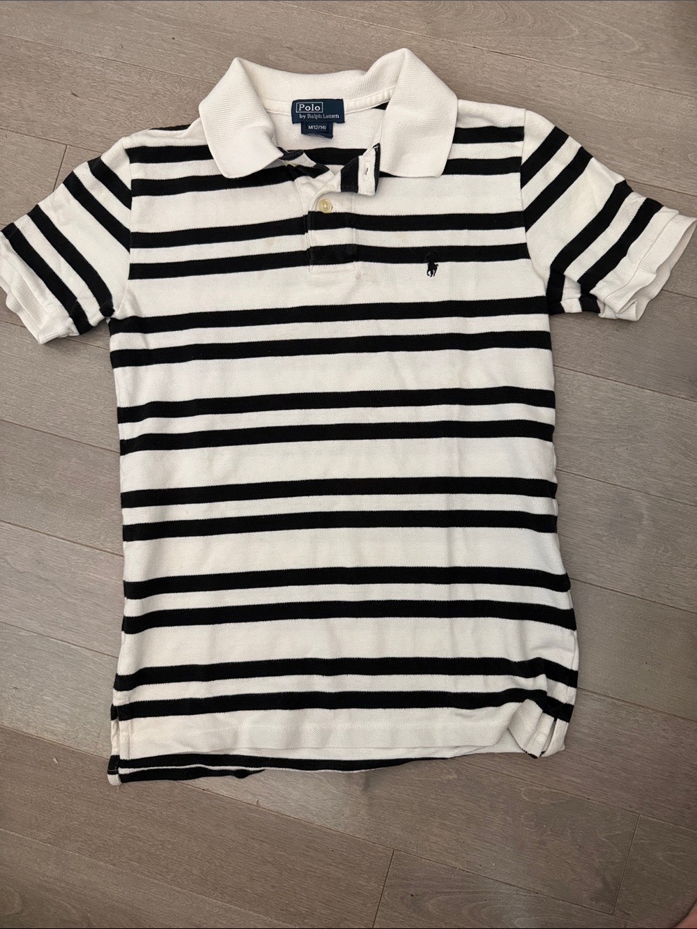 Polo by Ralph Lauren White & Black Striped Polo Shirt